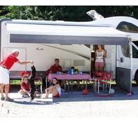 Fiamma Awning F45L Winch Wind Out 450 Polar White Case Royal Grey Fabric Caravan