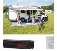 Fiamma Winch Awning F45S 190 Manual Wind Out Deep Black Case Royal Grey Fabric