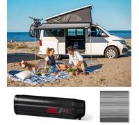 Fiamma Winch Awning F45S Manual Wind Out 260 Deep Black Case Royal Grey Fabric