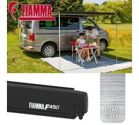 FIAMMA F45S 350 AWNING BLACK CASE GREY CANOPY 3.5M WIND OUT CAMPERVAN MOTORHOME