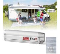 Fiamma F45S 425cm Awning Roll Out Sun Polar White Case, Royal Blue Fabric InUK