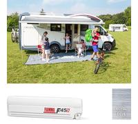 Fiamma F45S Awning Polar White Case Grey Or Blue Fabric Wind Out Roll Out Canopy
