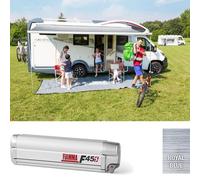 Fiamma F45S Awning Titanium Case Grey Or Blue Fabric Wind Out Roll Out Canopy