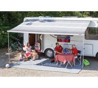 Fiamma F45S Awning Wind Out Roll Canopy 260 Polar White Case Royal Blue Fabric