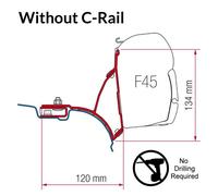 Fiamma F45 S Winch Awning Wind Out 260 Titanium Case Royal Grey Fabric 06290H01R
