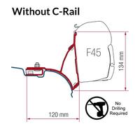 Fiamma F45 S Winch Awning Wind Out 260 Titanium Case Royal Grey Fabric 06290H01R