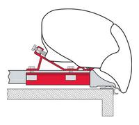 Fiamma F65 Awning Adapter Bracket Mounting Kit Fixing Bar Motorhome Roof Bars