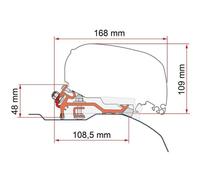 Fiamma F80/F65 Adapter Ducato Low Profile >06 Black 98655Z150