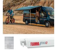 Fiamma F80S 425 Awning Polar White - Royal Grey (07830F03R) Winch Handle Roof