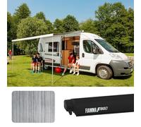 Fiamma F80s Roof Cassette Awning 3.4m Deep Black Case Royal Grey Canopy