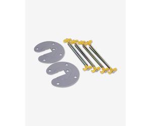 Fiamma Kit Awning Plate Anchoring Parts for Awning Pole Grey Yellow