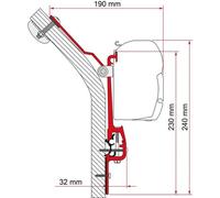 Fiamma Adapter Brackets Eriba Touring Caravan for F45 F70 Awning 98655-283