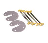 Fiamma Kit Awning Plate Anchoring Parts for Awning Pole Grey Yellow