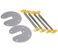 Fiamma Awning Leg Fixing Plate Kit Pair Caravan Motorhome Camping inc 8 Pegs