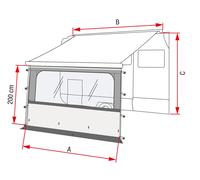 Fiamma Blocker Pro 350 Front Panel for F45 F80 F65 Caravanstore Awnings Outdoor