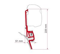 Fiamma Motorhome F35 F45 Adapter Kit VW T4 Brandrup Awning Mount - 98655Z011