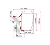 Fiamma Adapter Hymer Van B2 350cm for F45 F70 Awning Bracket 98655-244