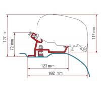 Fiamma Motorhome F80/F65 Adapter High Roof Ducato Jumper 06> Black - 98655Z102