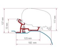 Fiamma Motorhome F80/F65 Adapter Kit Fiat Ducato High Roof > 06/2006 - 98655Z101