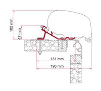Fiamma F65S Awning Mounting Bracket Kit for Bailey Pegasus Caravan 98655-939