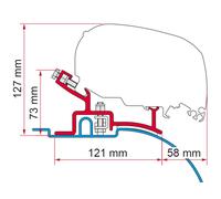 Fiamma F65 F80 Awning Mounting Adapter High Profile Brackets Ducato Boxer Jumper