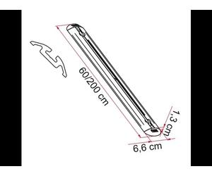 Fiamma Motorhome Garage Bars Premium 200 2 Set w/4 Kit Eye Campervan - 98655-609