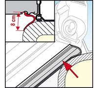 Fiamma Motorhome Hermetic Seal Awnings Wall Rain Guard Lower Per Metre 06299-01-