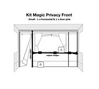 Fiamma Motorhome Kit Magic Privacy Front Small 260-375 Horizontal Bar- 06856-01-
