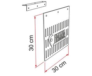 Fiamma Motorhome Mud Flap Pair Rear Set Rubber Mudguards - 06607-01-