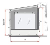 Fiamma Side W Pro Shade Side Panel Right Version for F45S F45L F70 F80S Awnings
