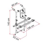Fiamma Vivaro-trafic-talento Bike Rack For 2 Bikes Silver 4 Bikes 4 Bikes Grey