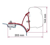 Fiamma VW T5/T6 Transporter Brackets for F43 Awning LHD - Deep Black