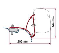 Fiamma VW T5/T6 Transporter Brackets for F43 Awning LHD - Deep Black