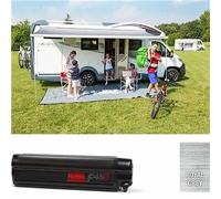 Fiamma Winch Awning F45S 190 Manual Wind Out Deep Black Case Royal Grey Fabric