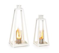 Fiamme Triangolo ethanol lantern 2-set stainless steel burner 0.3 litre 4h burning time