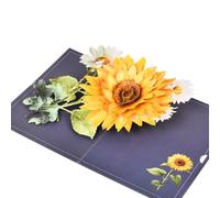 FIAMR 3D pop-up sunflower greeting card, pop-up Paper Cuttings hollowed out greeting card with post it notes and envelopes. Pop up cards are suitable for all occasions, including birthdays