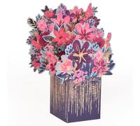 FIAMR 3D pop-up vases and butterfly greeting cards,Exquisite paper carved bouquet, Ideal gifts for celebrating love, birthdays, anniversaries, special occasions, Valentine's Day colorful spring and