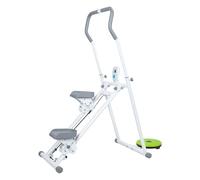 Fianao Foldable Stair Stepper for Home Use, Adjustable Full Body Climber Machine with LCD Display, Compact Space Saving Fitness Equipment White