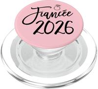 Fiancée 2026 Elegant Script Bridal Design PopSockets PopGrip for MagSafe
