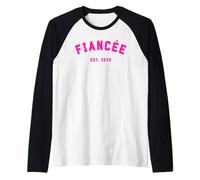 Fiancee Est 2026 Fiance Established Bride Getting Married Raglan Baseball Tee