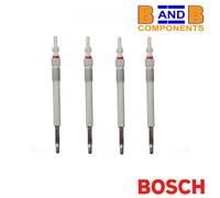 FIAT 1.3 MULTIJET GLOW PLUG SET 4PCS BOSCH 0250404004 5V M9x1 PIN 55238404 A4668