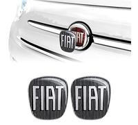 Fiat 14186A 3D Sticker, Black Logo Replacement for Fiat 500, 2 Pieces, Front and Rear