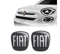 Fiat 14186C-14187A 3D Adhesive Replacement Black Logo for 500X, Fontal and Rear