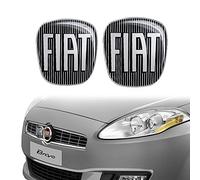 Fiat 14186D-14187B 3D Sticker, Black Logo Replacement for Fiat Bravo, 2 Pieces, Front and Rear