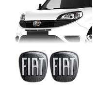 Fiat 14188A-2pcs 3D Sticker Replacement Logo Black for Doblò, Front + Rear