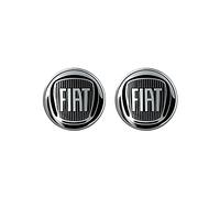 Fiat 21226 Official 3D Sticker Black Logo 12 mm, 2 pcs