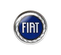 Fiat 21234 Official 3D Sticker Blue Logo, Diameter 48 mm