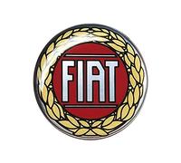 Fiat 21242 Official 3D Sticker Vintage Red Logo, Diameter 48 mm