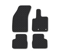 Fiat 500 (2021+) [EV] Rubber Car Mats Accessories Tailored Fit Compatible Accessory Waterproof Protection Non-Slip Floor Mats Full Coverage Durable Front Rear Set Coverage with Clips