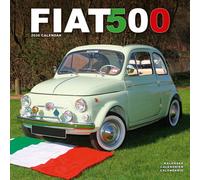 Fiat 500 Calendar 2026 Square Car Wall Calendar - 16 Month